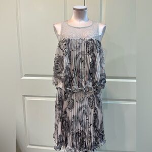 BCBGMaxAzria Gray Floral Dress NWT